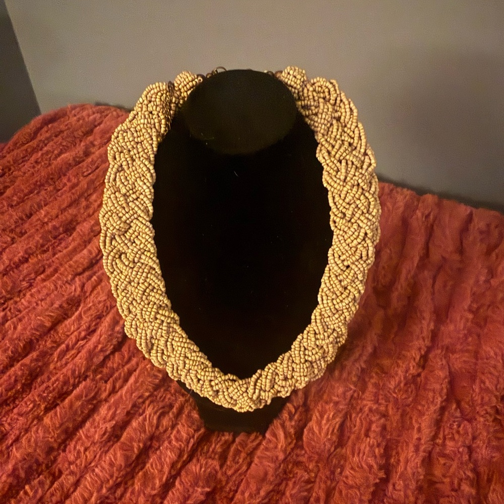Elegant Braided Gold Necklace
